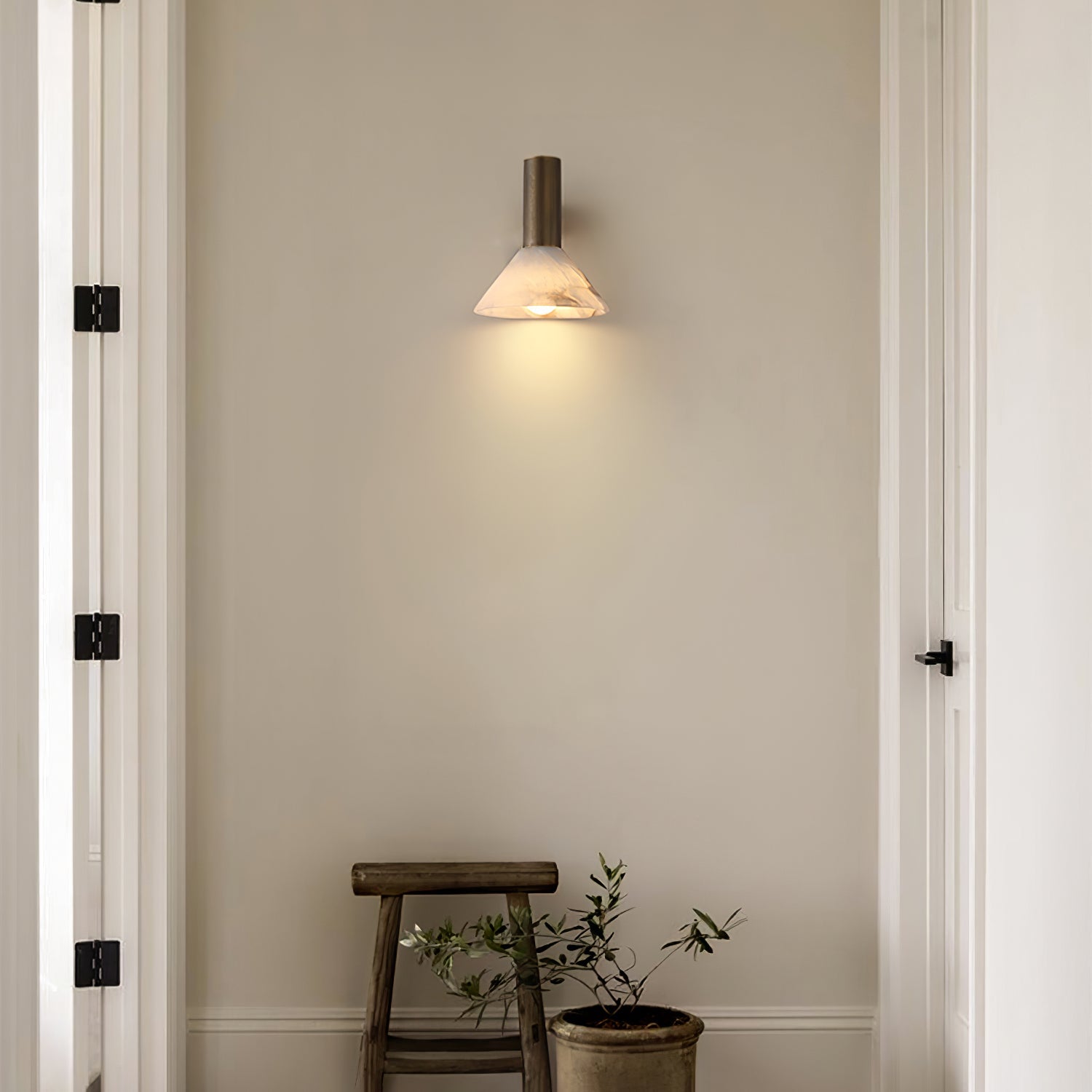 Eurnoria Cone Alabaster Wall Light - Blowlighting