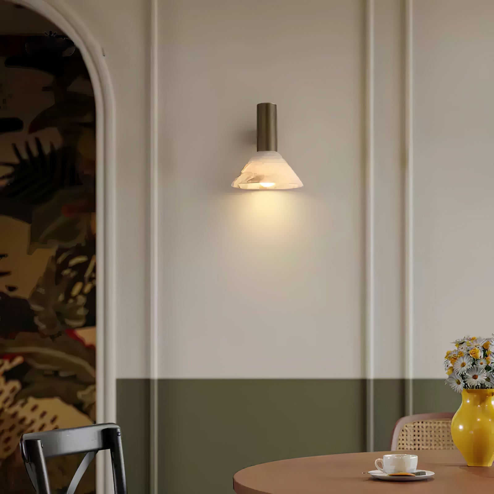 Eurnoria Cone Alabaster Wall Light - Blowlighting