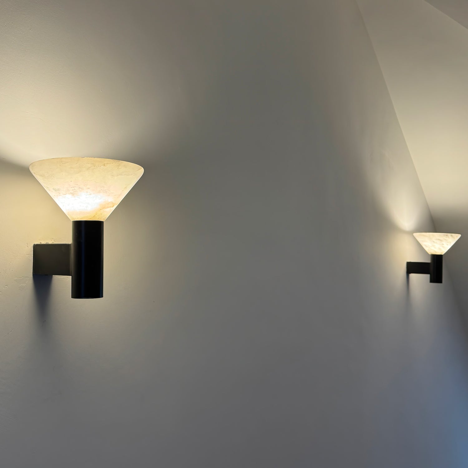 Eurnoria Cone Alabaster Wall Light - Blowlighting