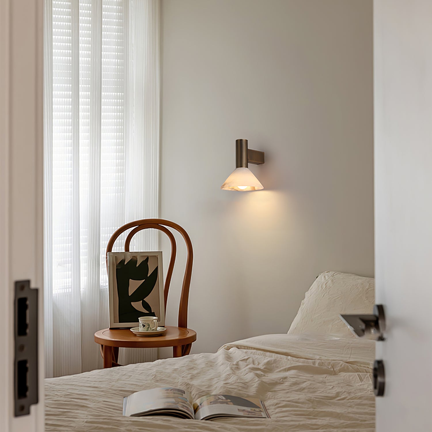Eurnoria Cone Alabaster Wall Light - Blowlighting