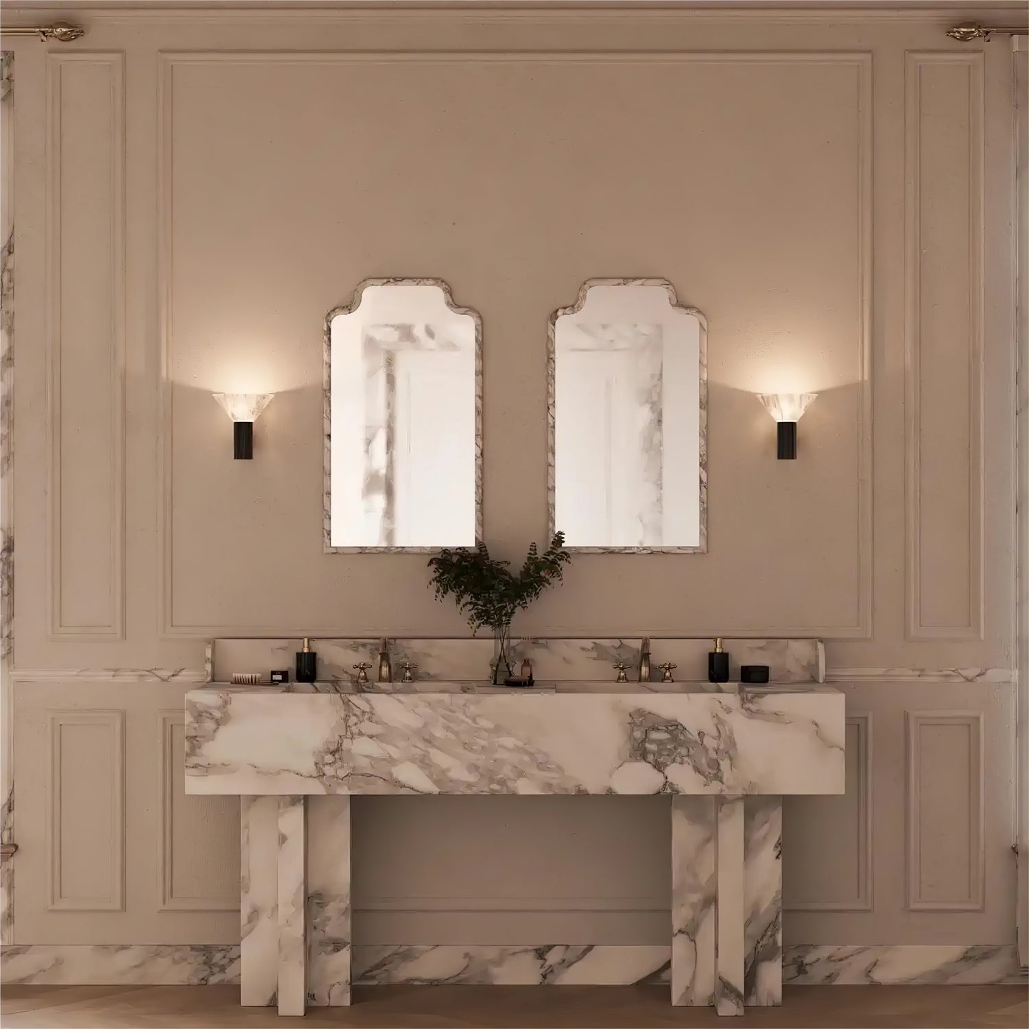 Eurnoria Cone Alabaster Wall Light - Blowlighting