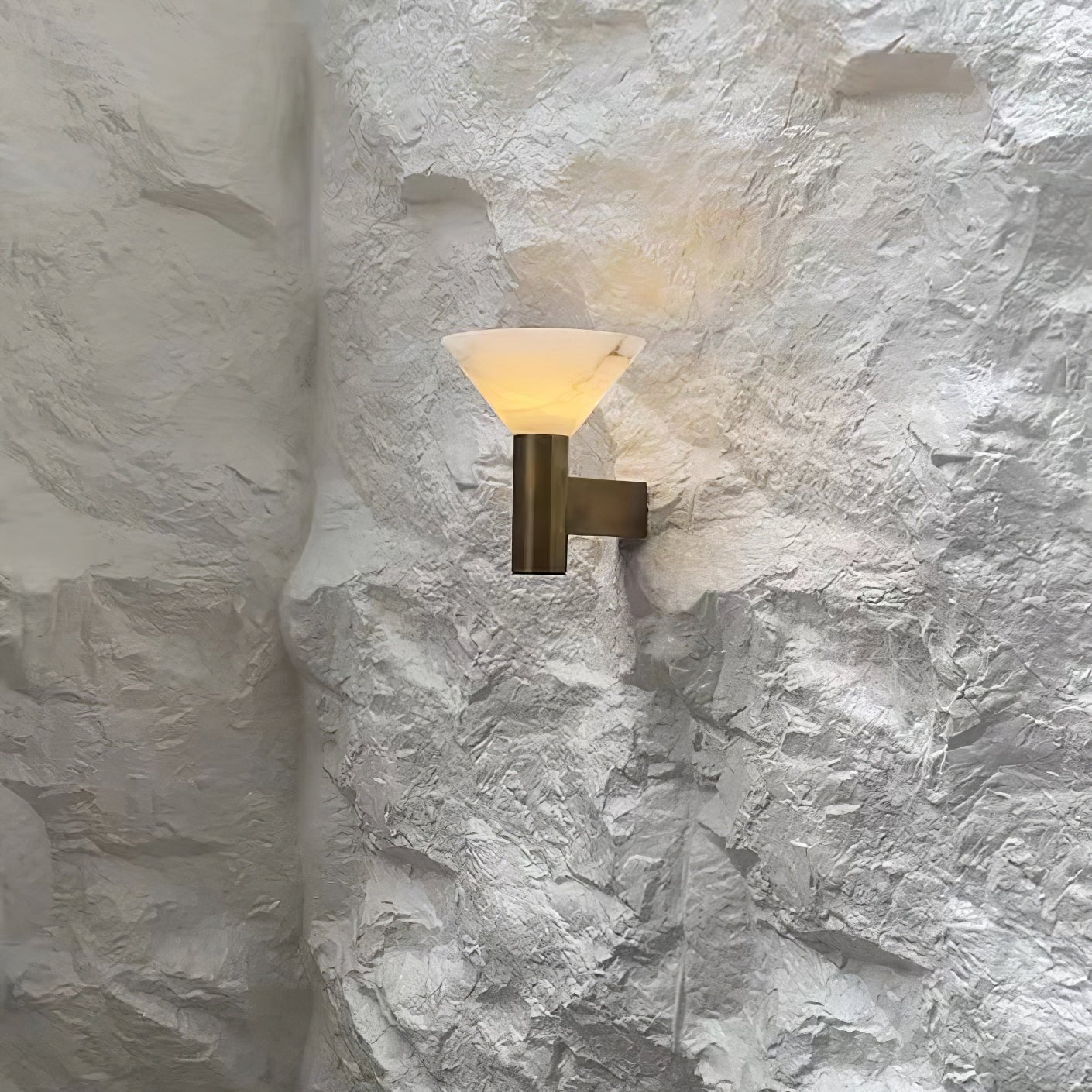 Eurnoria Cone Alabaster Wall Light - Blowlighting
