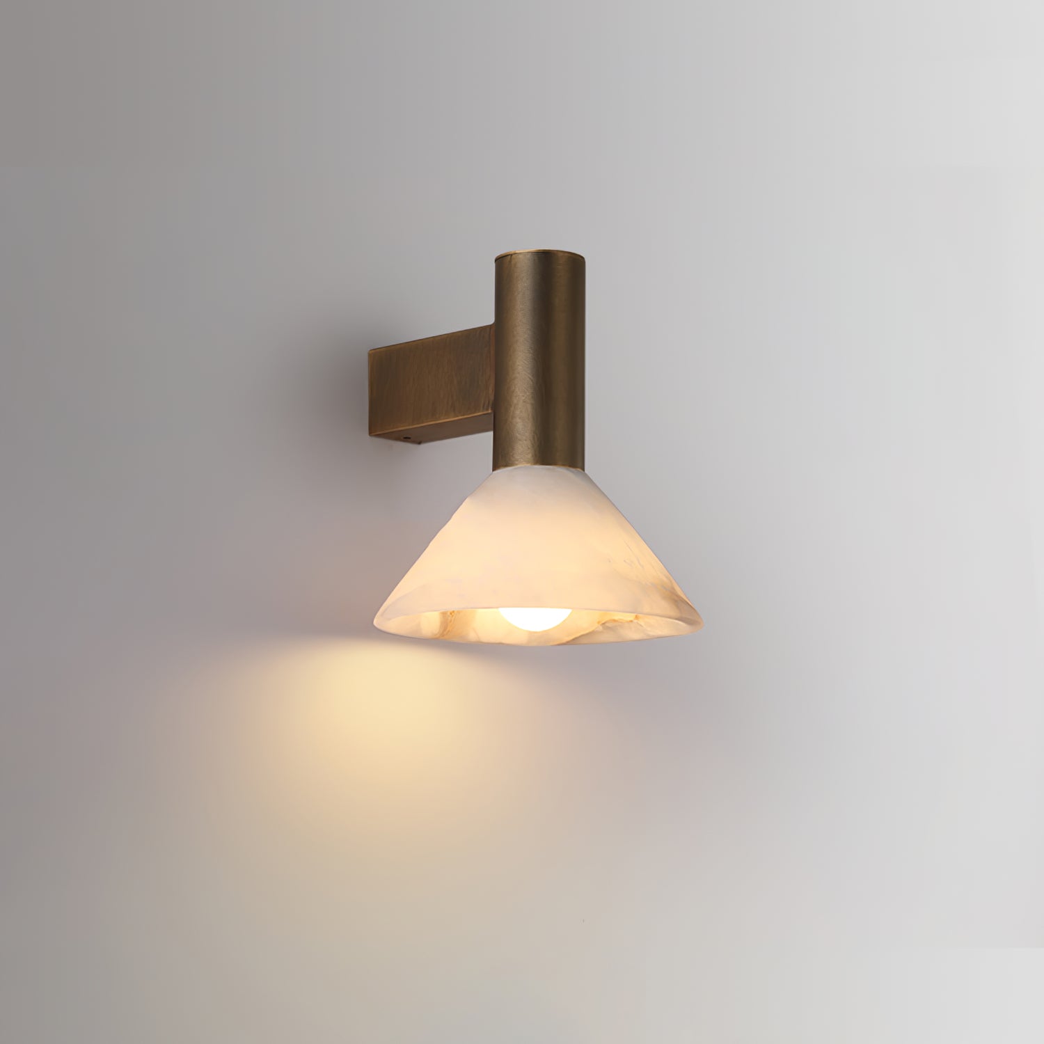 Eurnoria Cone Alabaster Wall Light - Blowlighting