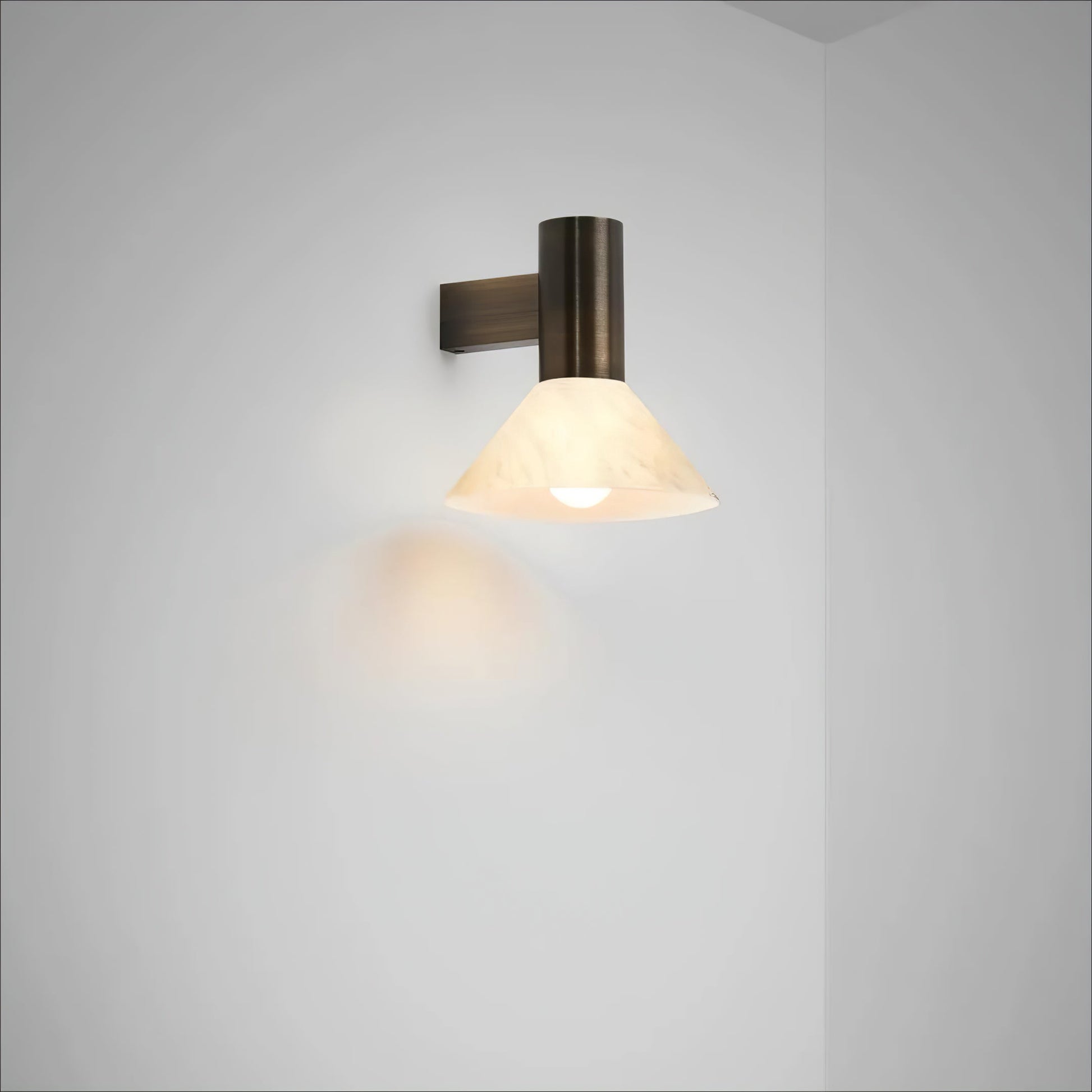 Eurnoria Cone Alabaster Wall Light - Blowlighting