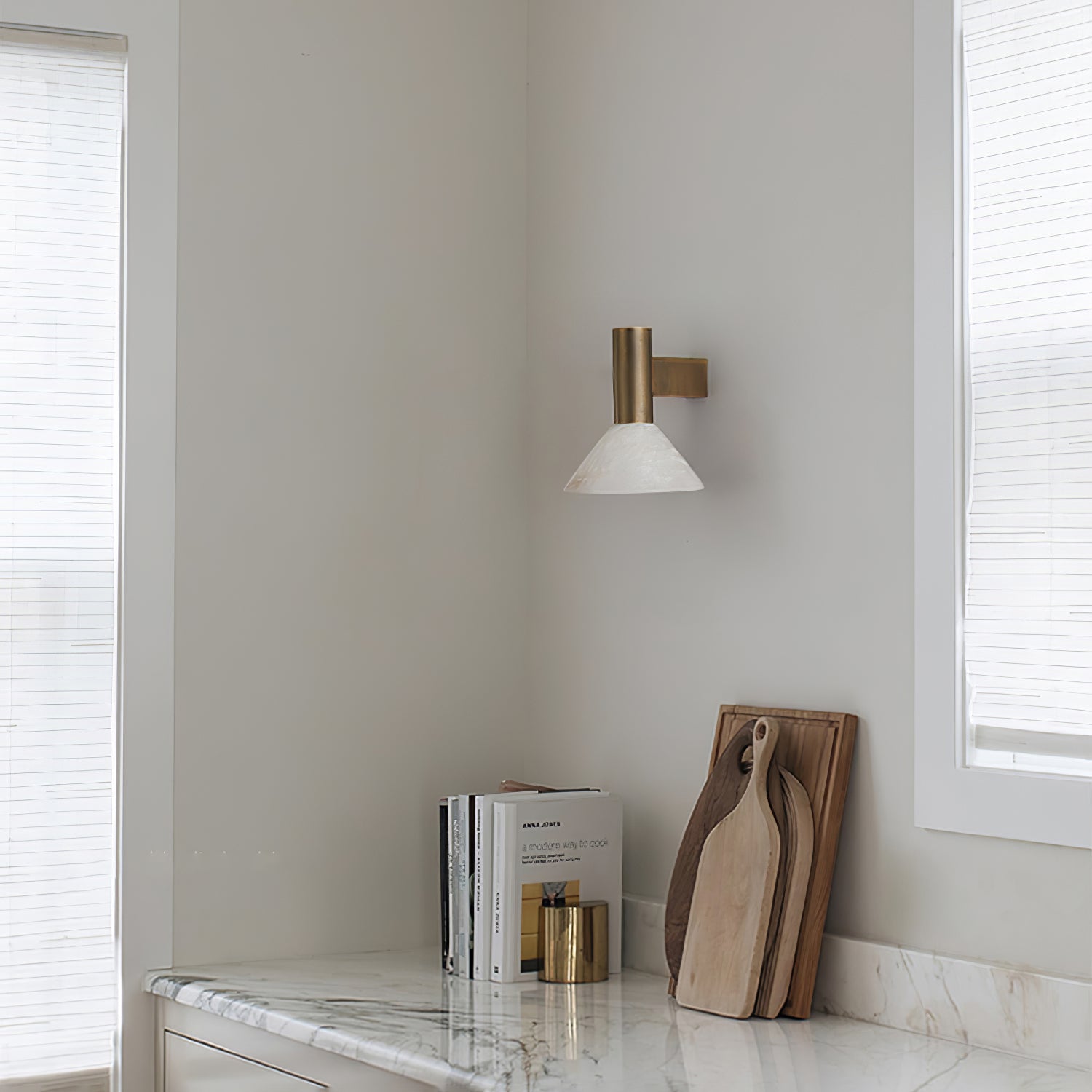 Eurnoria Cone Alabaster Wall Light - Blowlighting