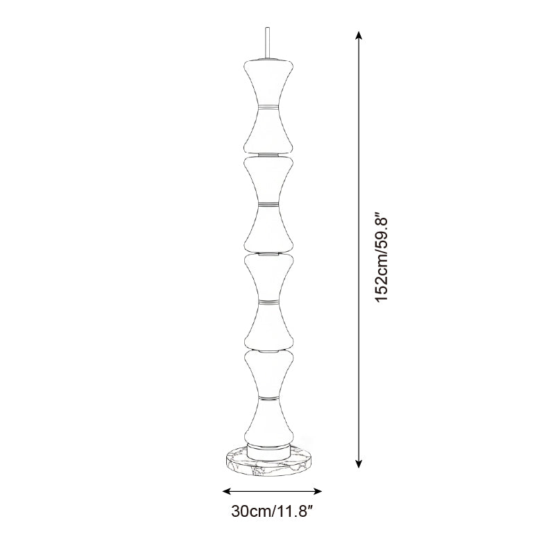 Totem Retro Glass Flux Floor Light