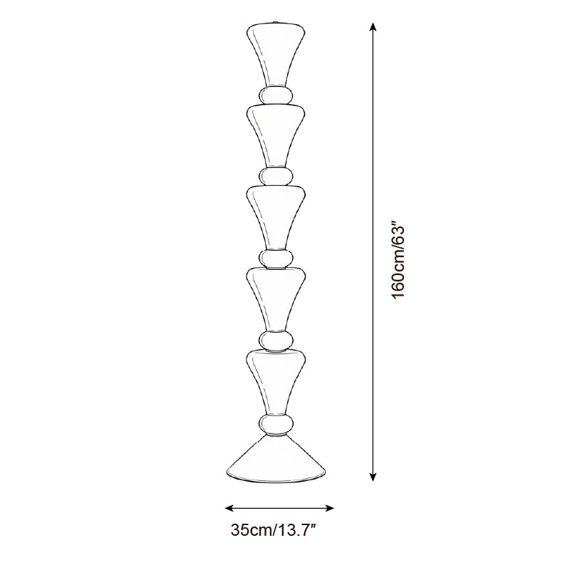Totem Retro Glass Flux Floor Light