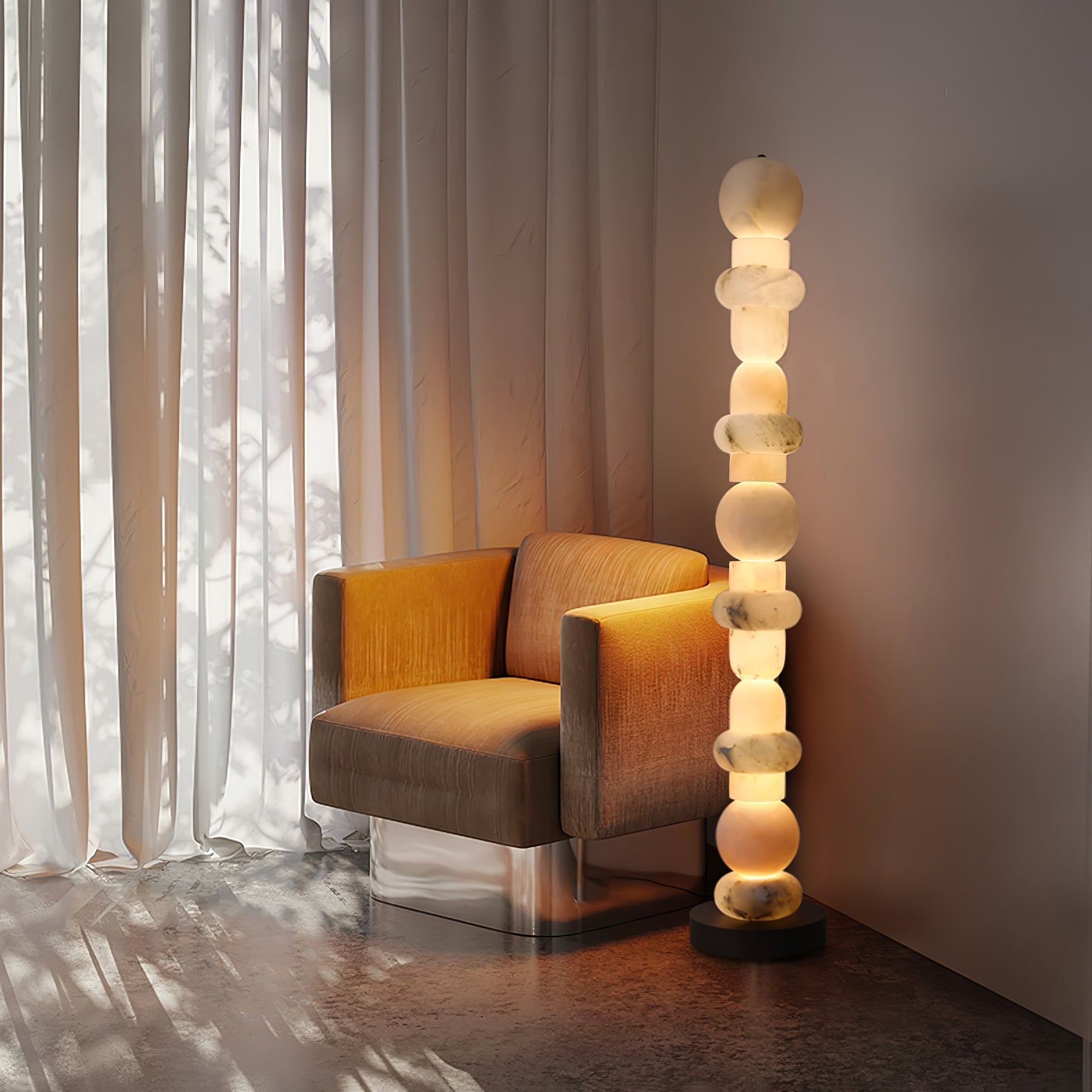 Cirinion Alabaster Floor Lamp - Blowlighting