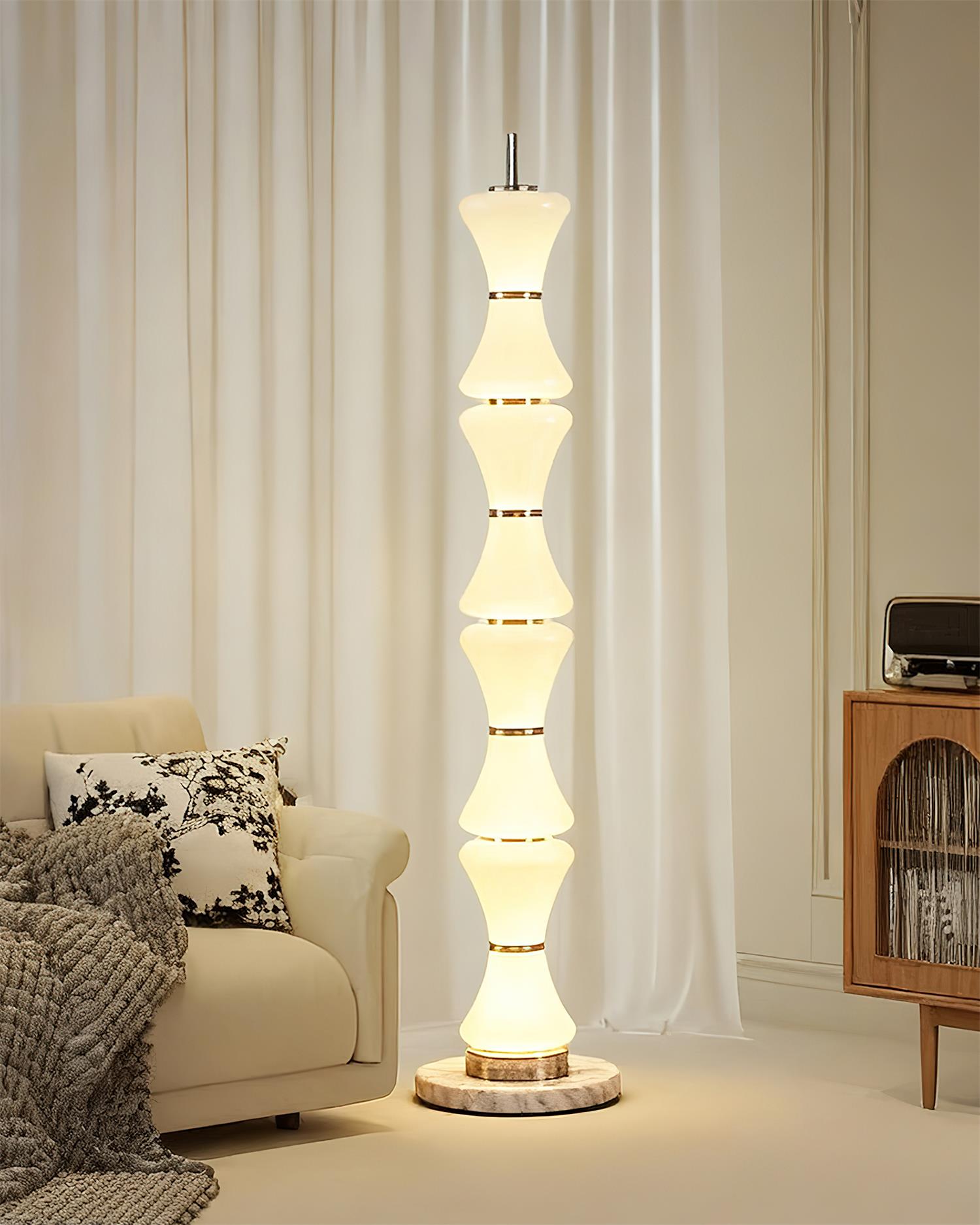 Totem Retro Glass Flux Floor Light