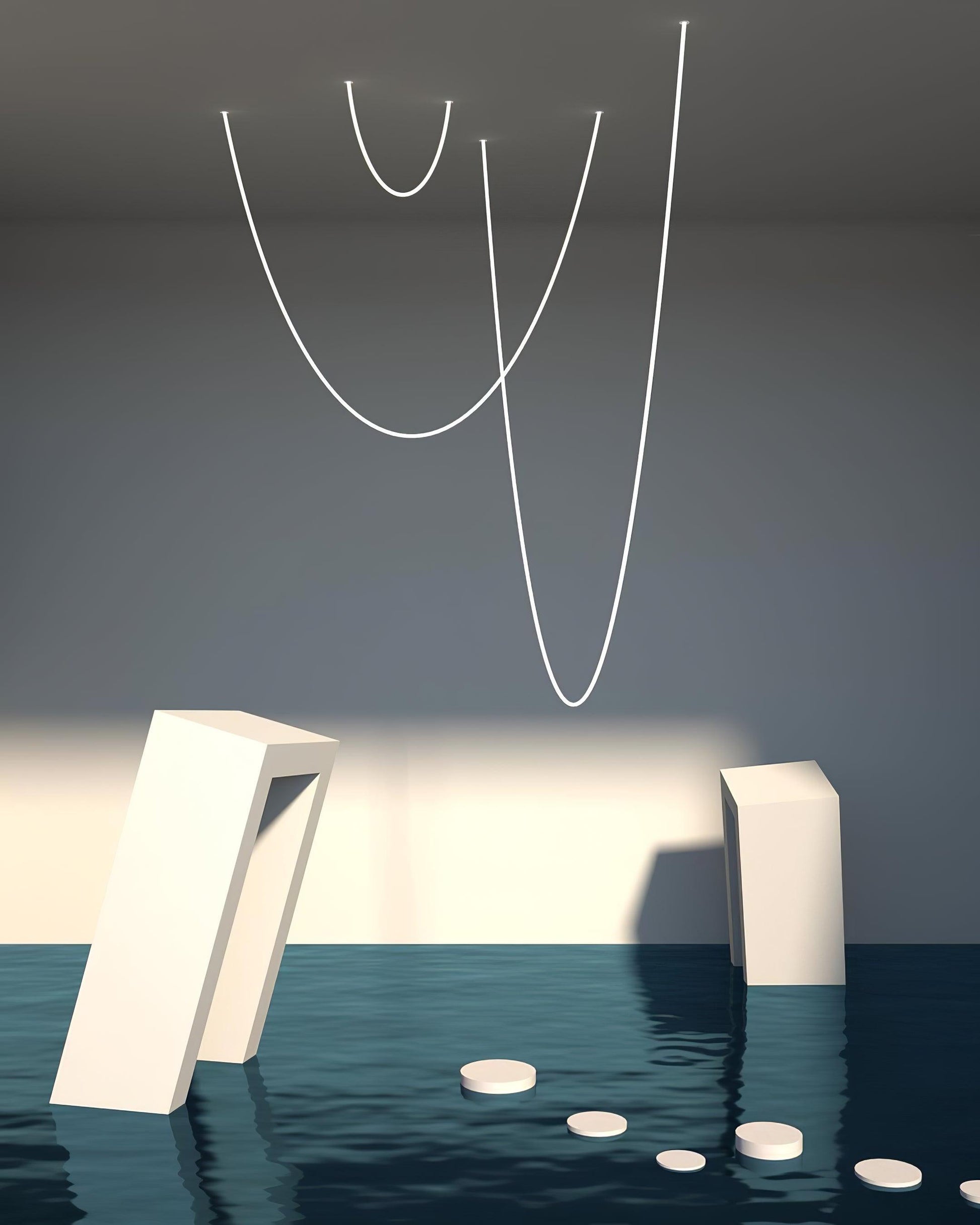 Flexible Curve Pendant Lamp - Blowlighting