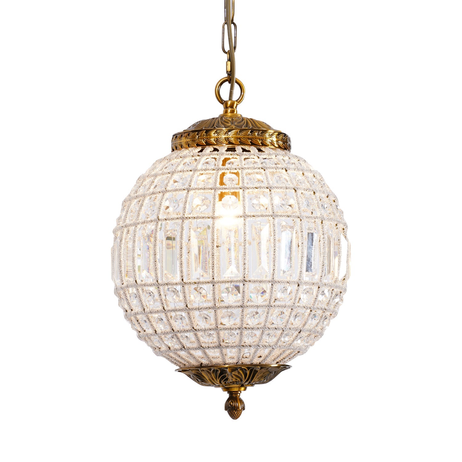 Traditional Gold Globe Chandelier - Blowlighting