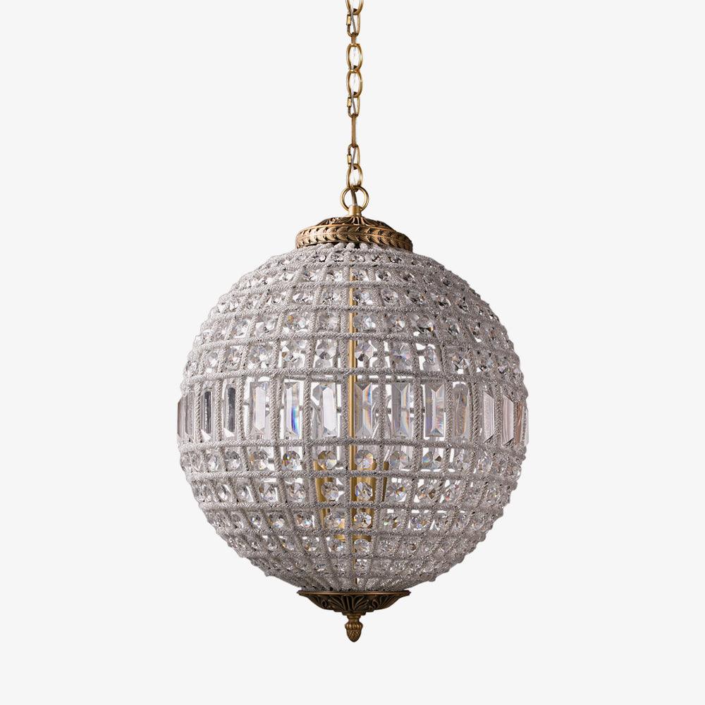 Traditional Gold Globe Chandelier - Blowlighting
