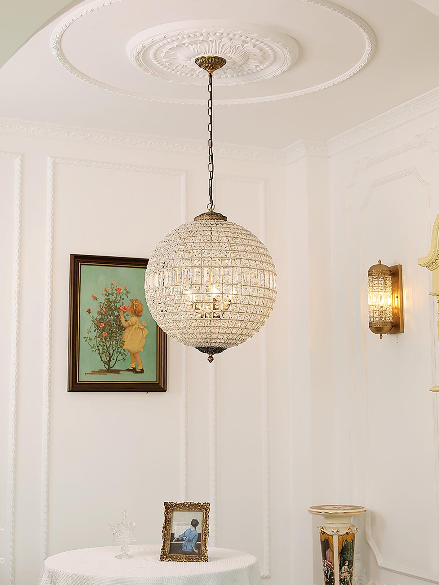 Traditional Gold Globe Chandelier - Blowlighting