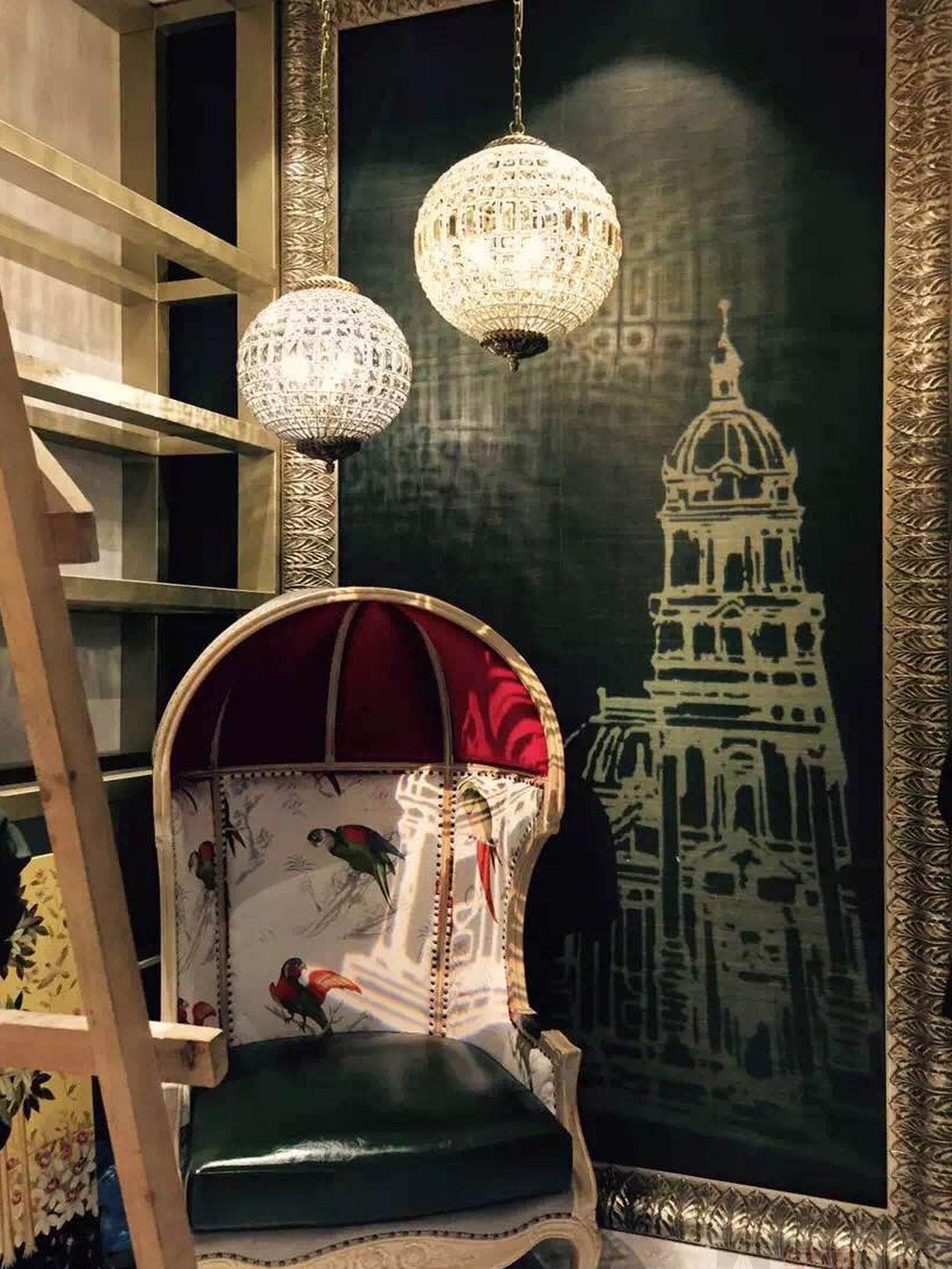 Traditional Gold Globe Chandelier - Blowlighting