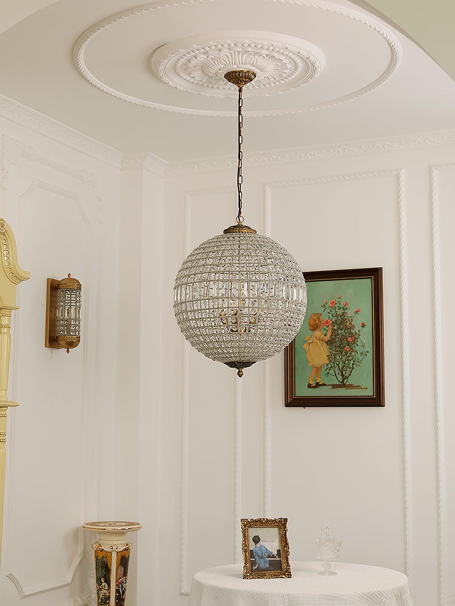 Traditional Gold Globe Chandelier - Blowlighting