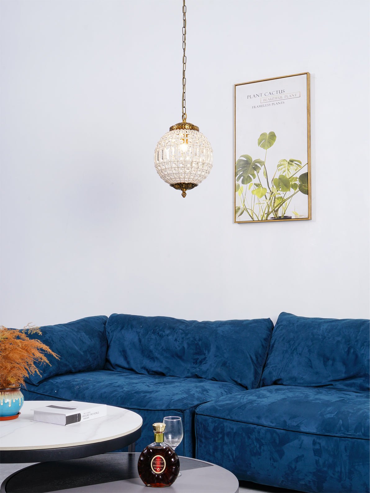 Traditional Gold Globe Chandelier - Blowlighting