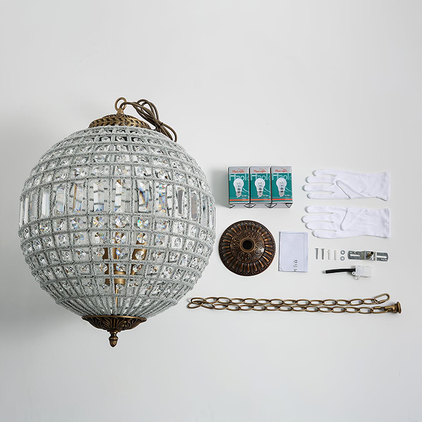 Traditional Gold Globe Chandelier - Blowlighting