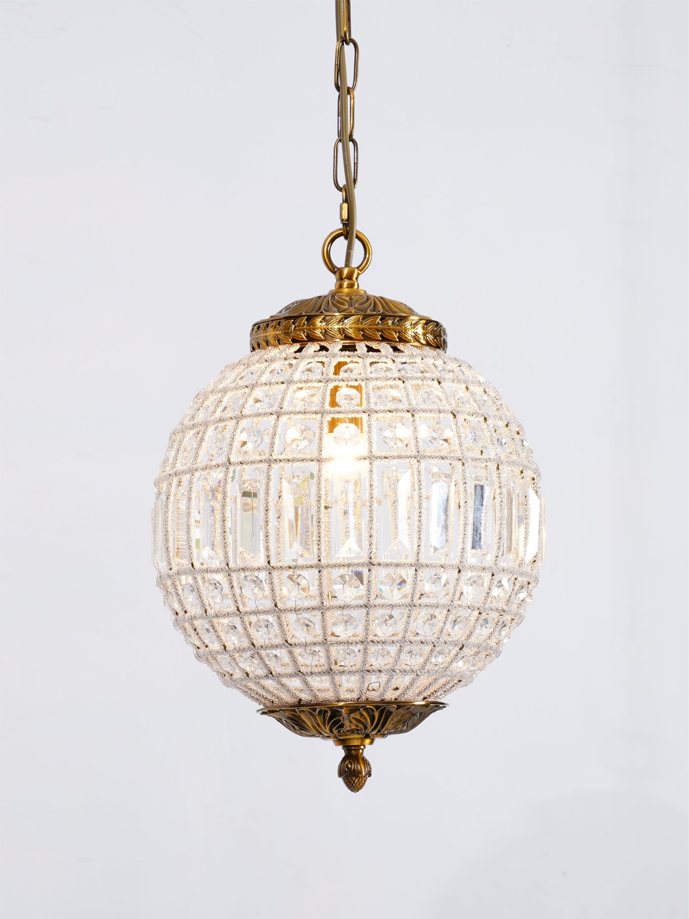 Traditional Gold Globe Chandelier - Blowlighting