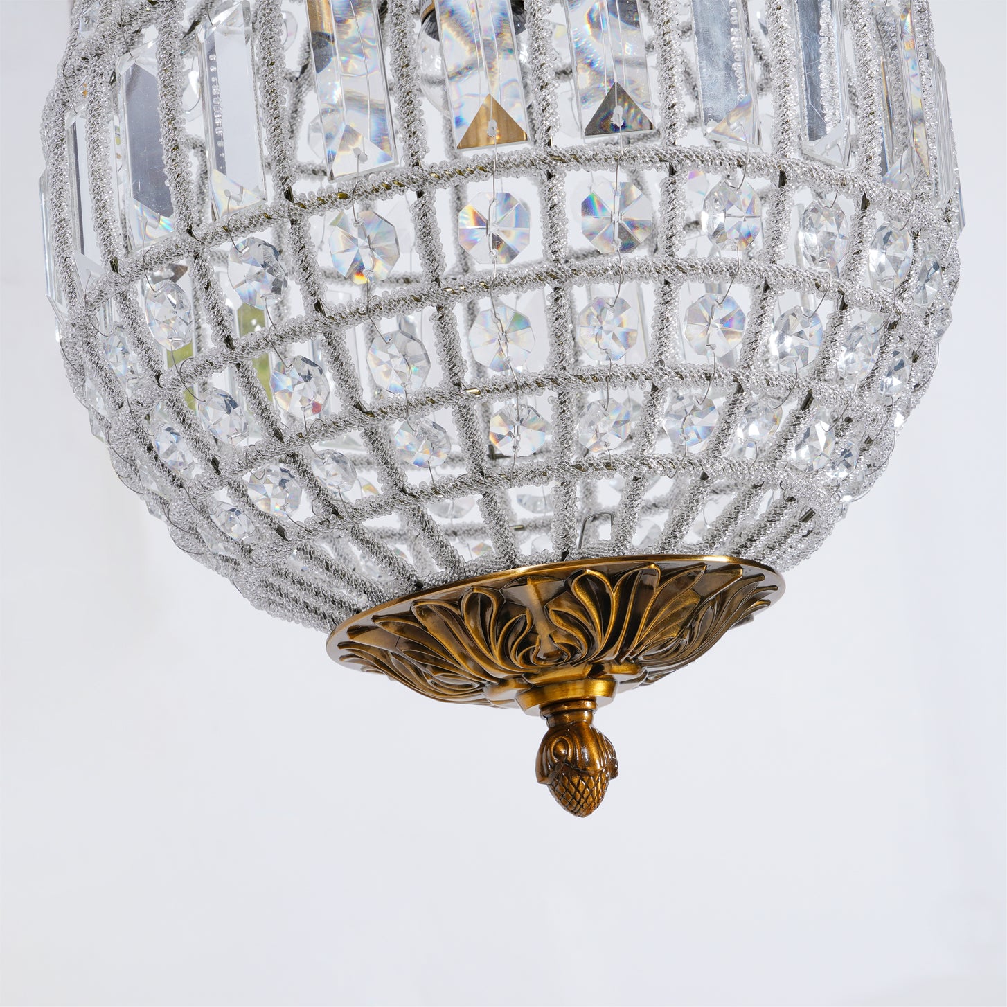 Traditional Gold Globe Chandelier - Blowlighting