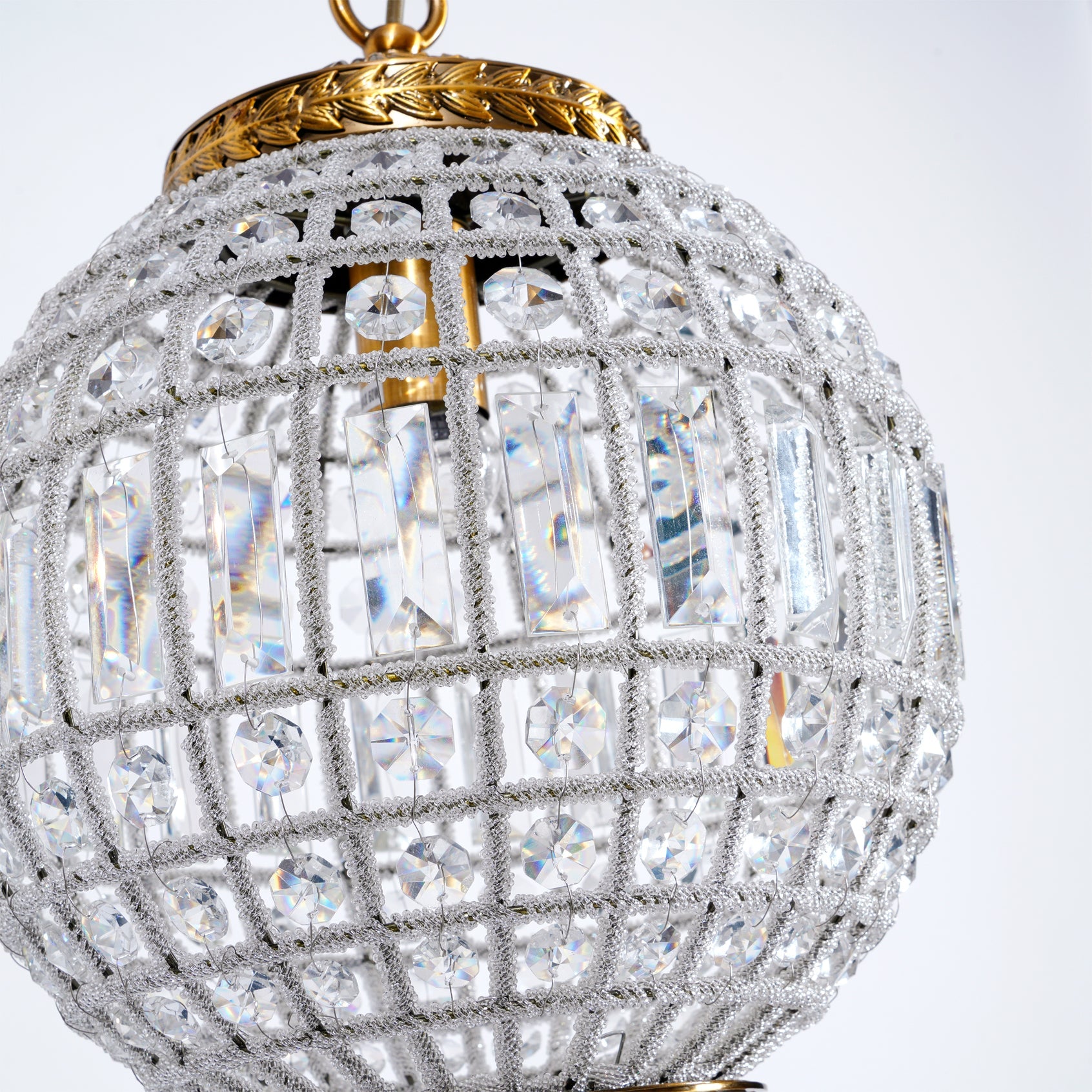 Traditional Gold Globe Chandelier - Blowlighting
