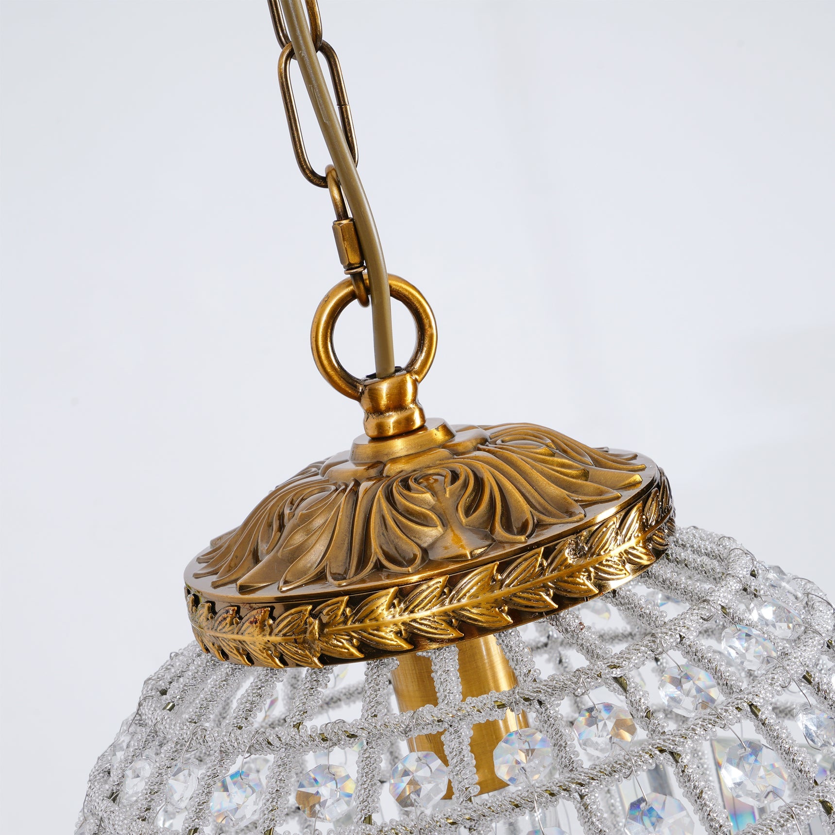 Traditional Gold Globe Chandelier - Blowlighting