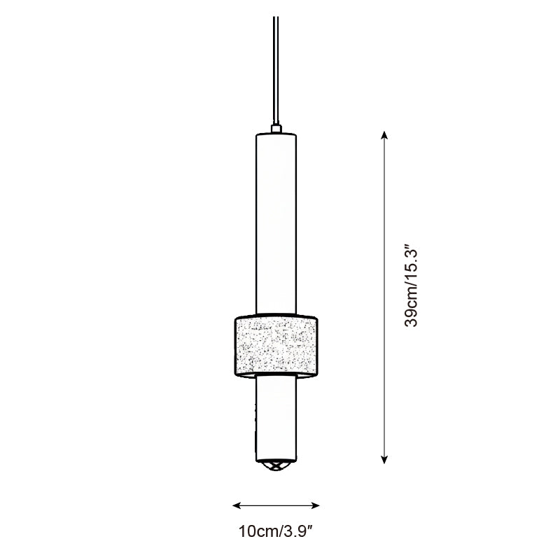 Tralune Minimalist Travertine Pendant Light