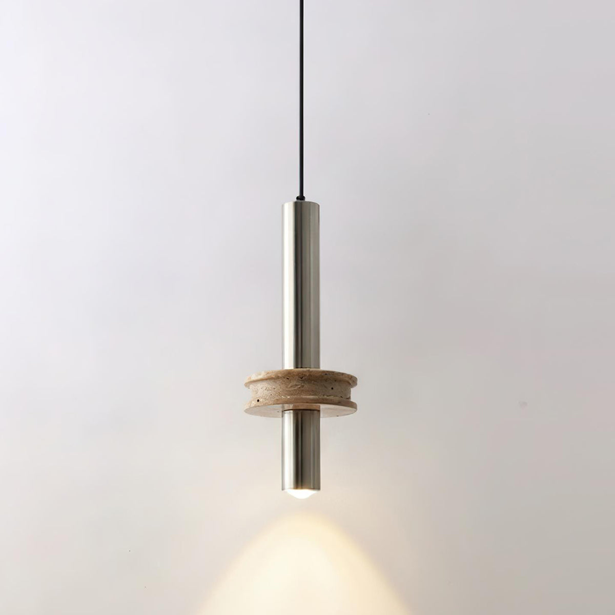 Tralune Minimalist Travertine Pendant Light