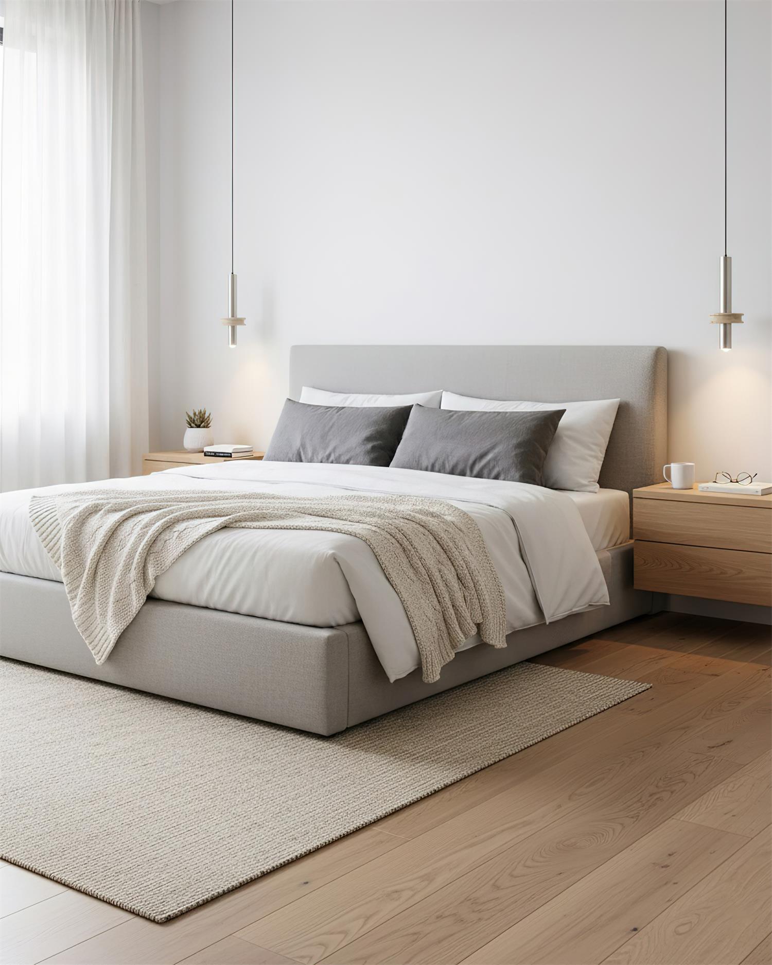 Tralune Minimalist Travertine Pendant Light