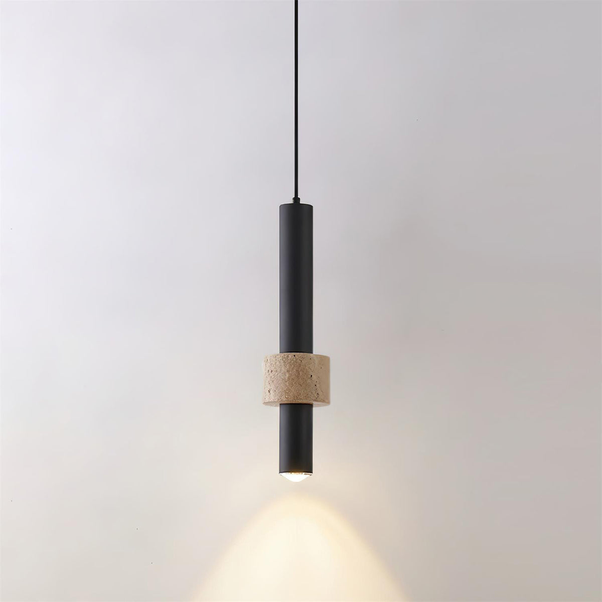 Tralune Minimalist Travertine Pendant Light