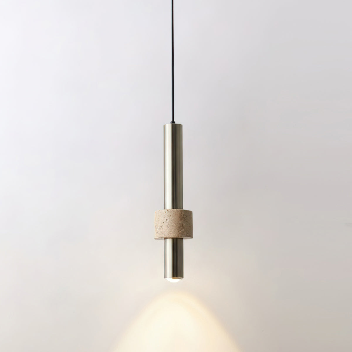 Tralune Minimalist Travertine Pendant Light