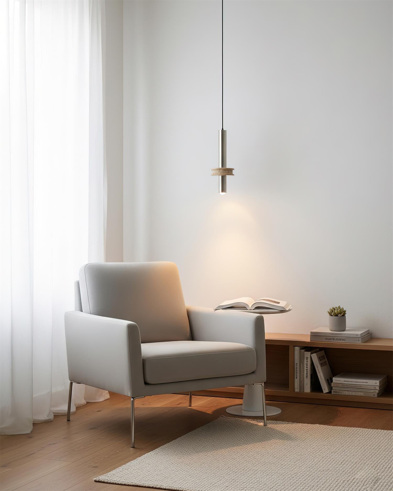 Tralune Minimalist Travertine Pendant Light