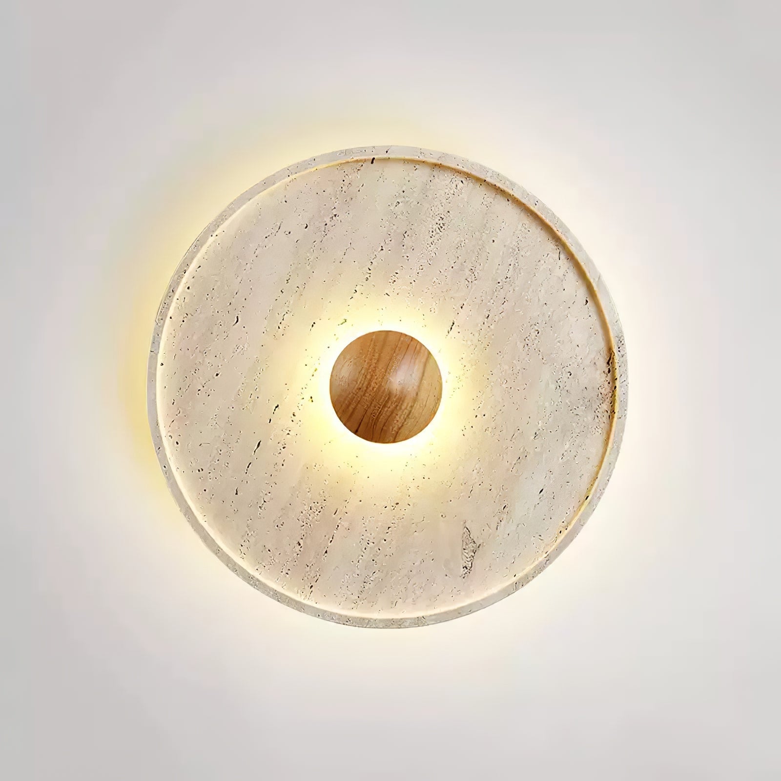 Lumiround Disc Inset Travertine Ceiling Light - Blowlighting