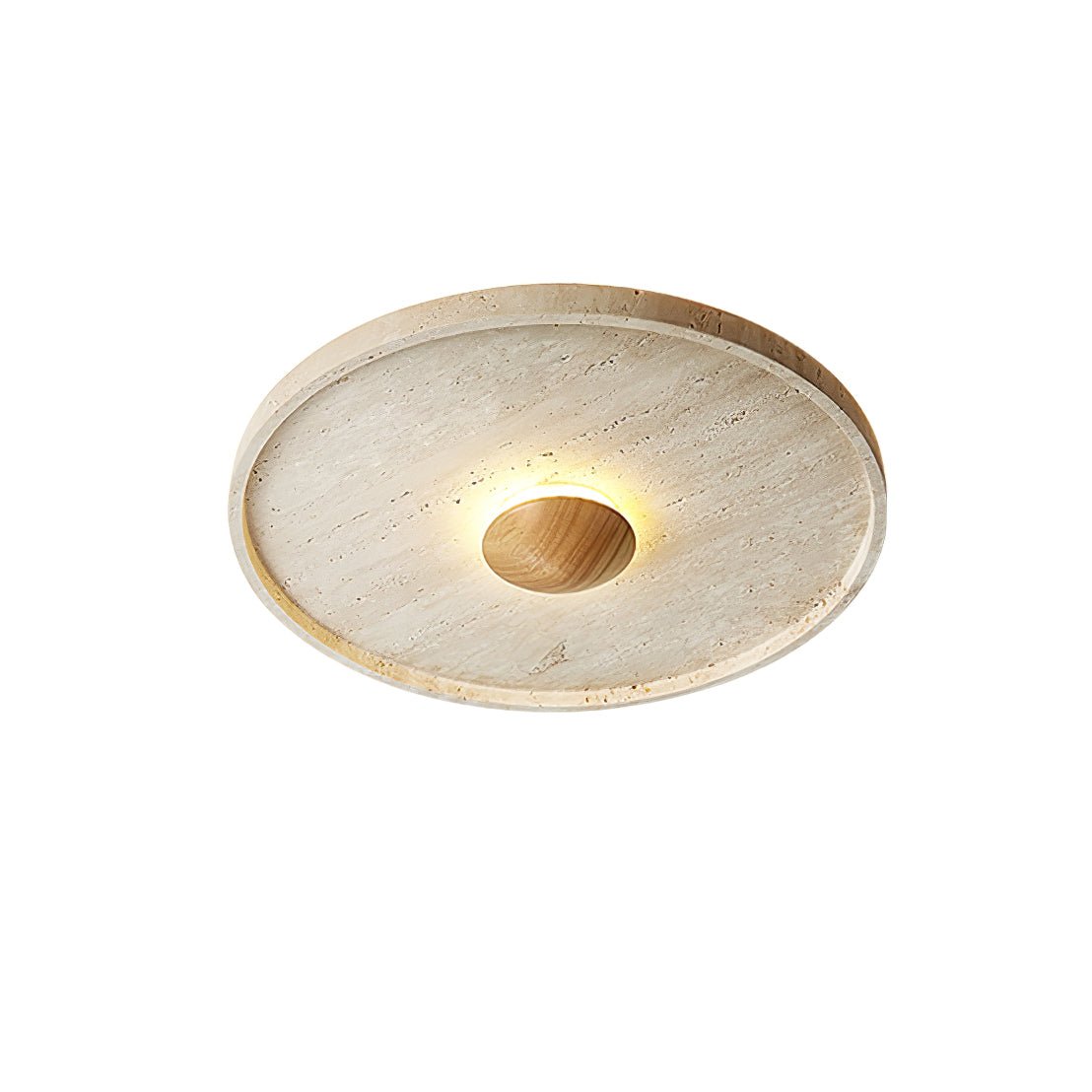 Lumiround Disc Inset Travertine Ceiling Light - Blowlighting