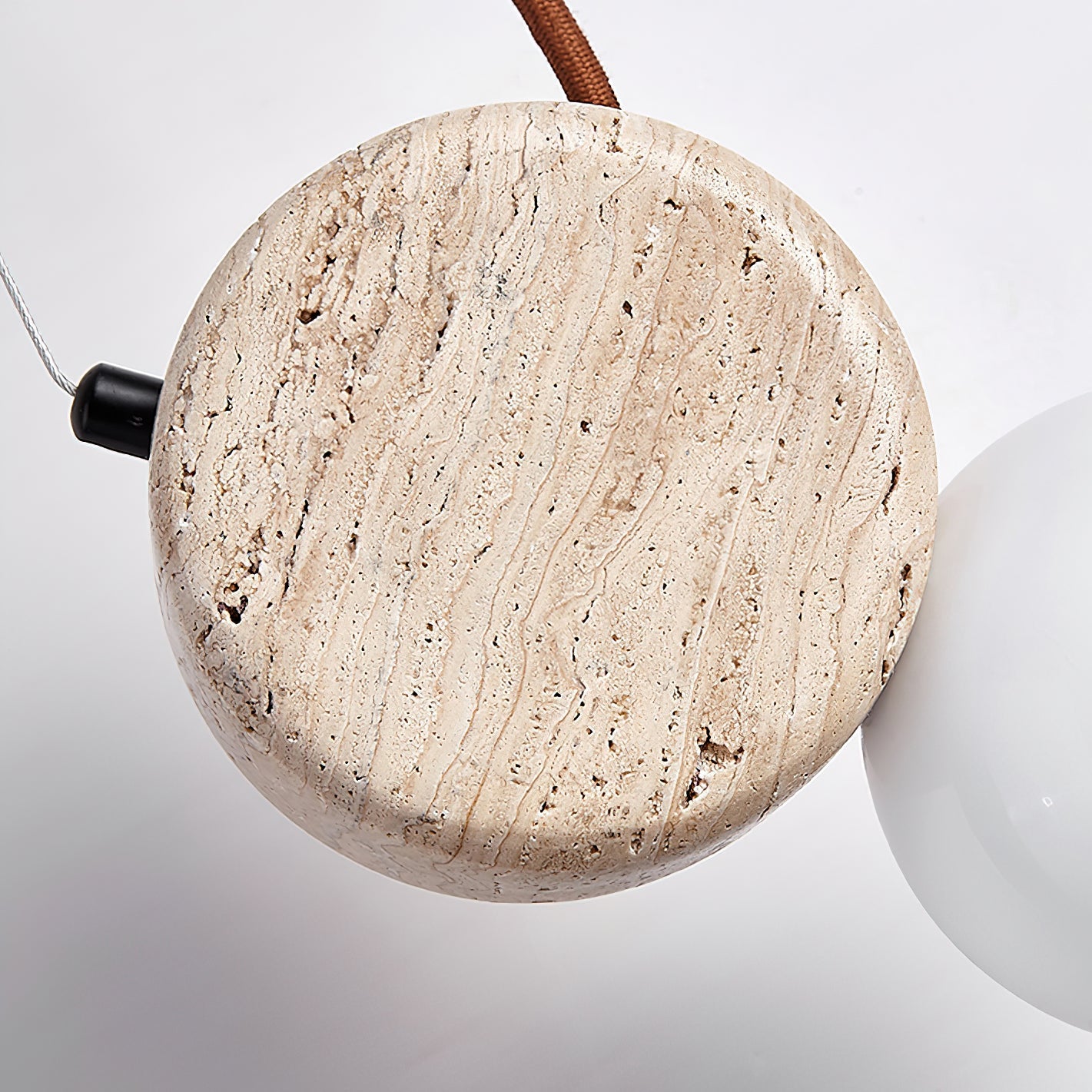 Zosolyra Double-Disc Travertine Pendant Light - Blowlighting