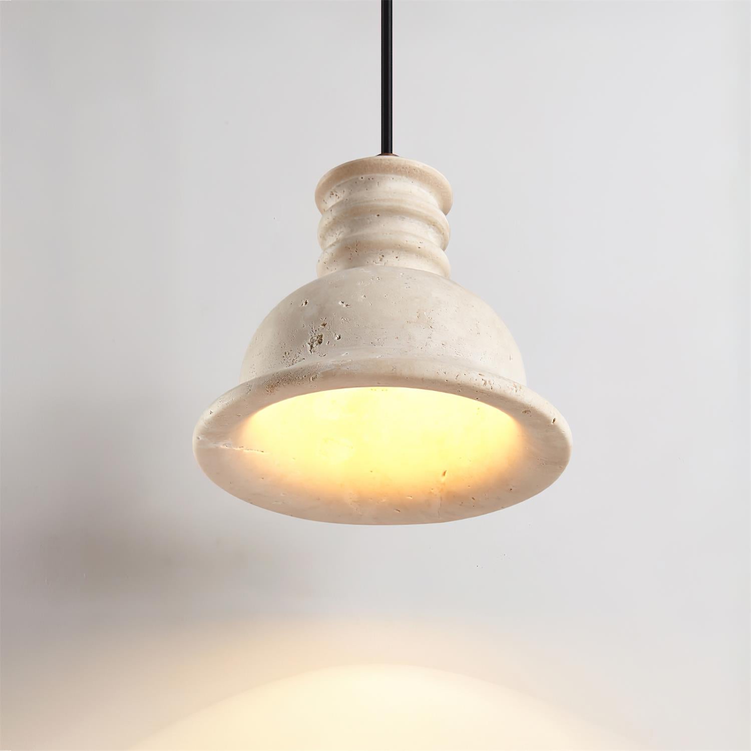 Tranquil Wabi-Sabi Travertine Pendant Light