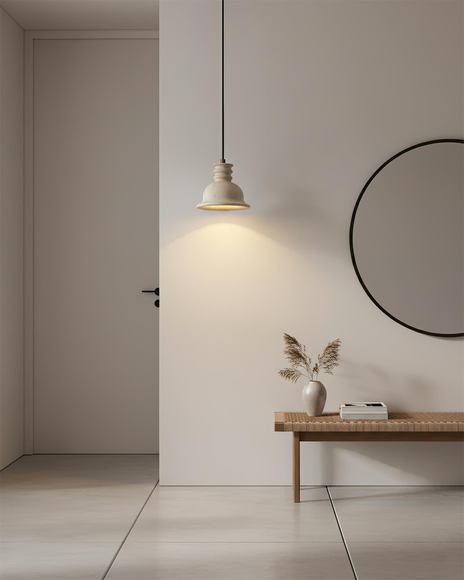 Tranquil Wabi-Sabi Travertine Pendant Light