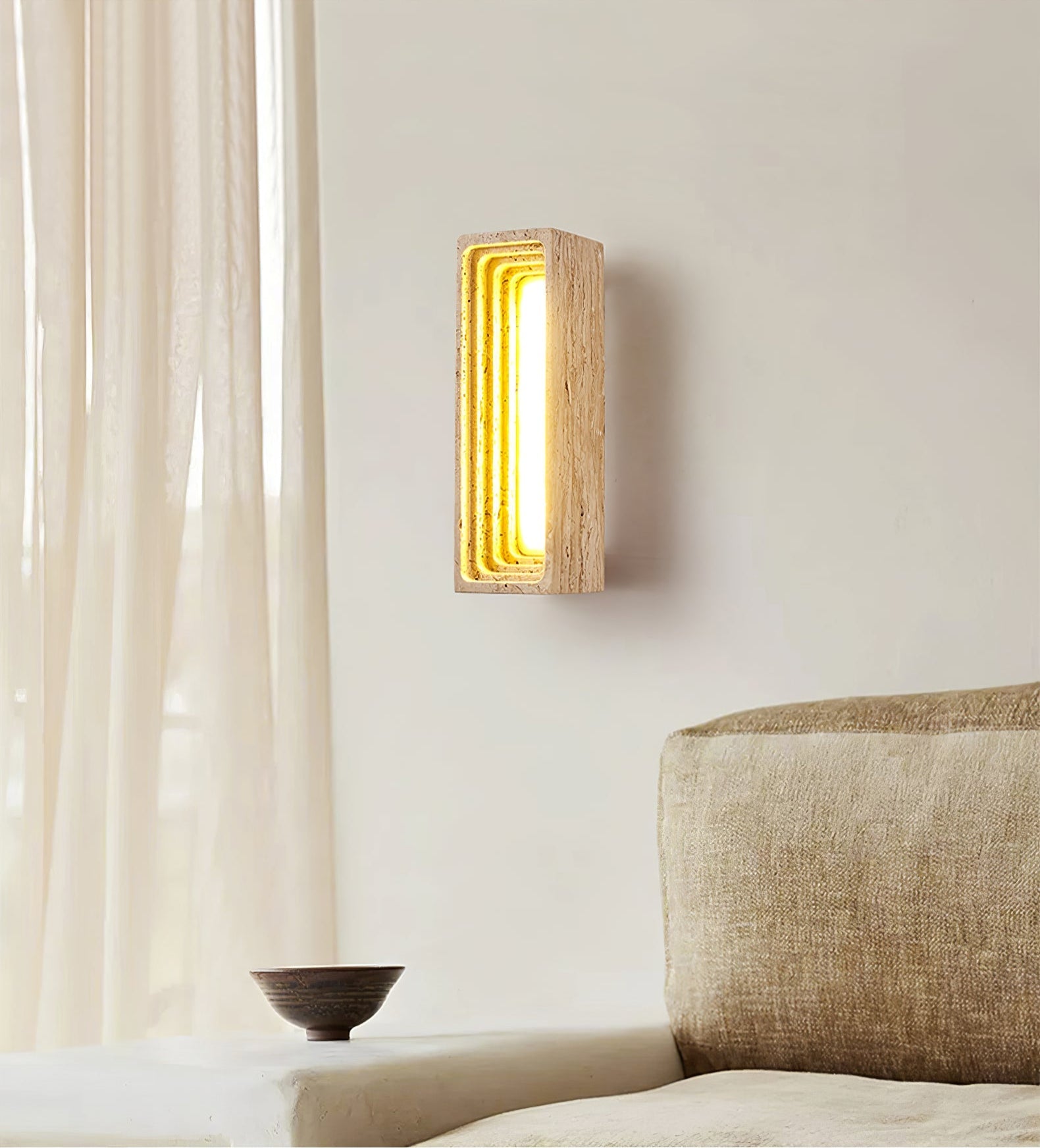Atheila Travertine Wall Light - Blowlighting
