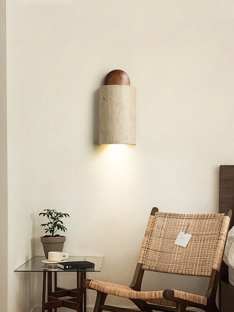 Travertine Capsule Wall Sconce - Vakkerlight