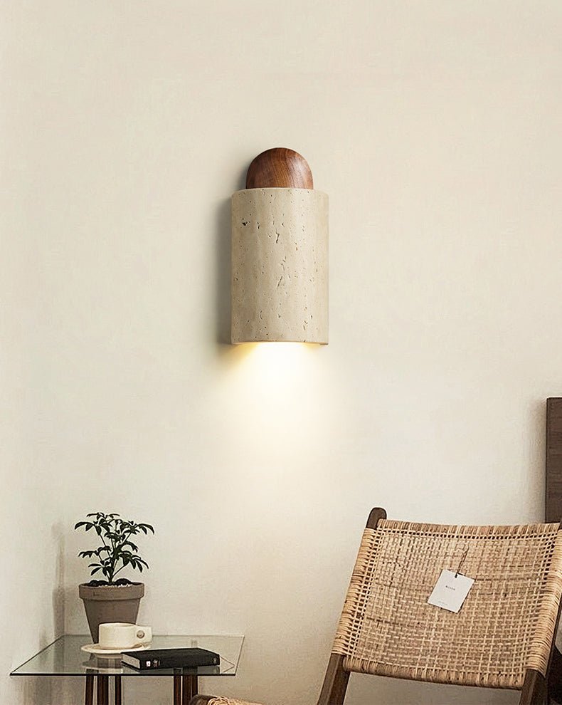 Travertine Capsule Wall Sconce - Vakkerlight