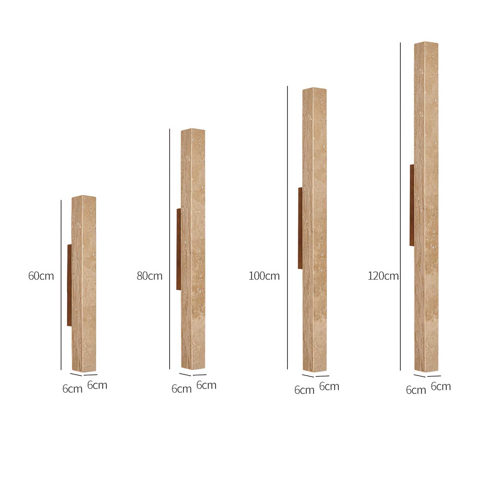 Cathais Minimalist Travertine Wall Light - Blowlighting