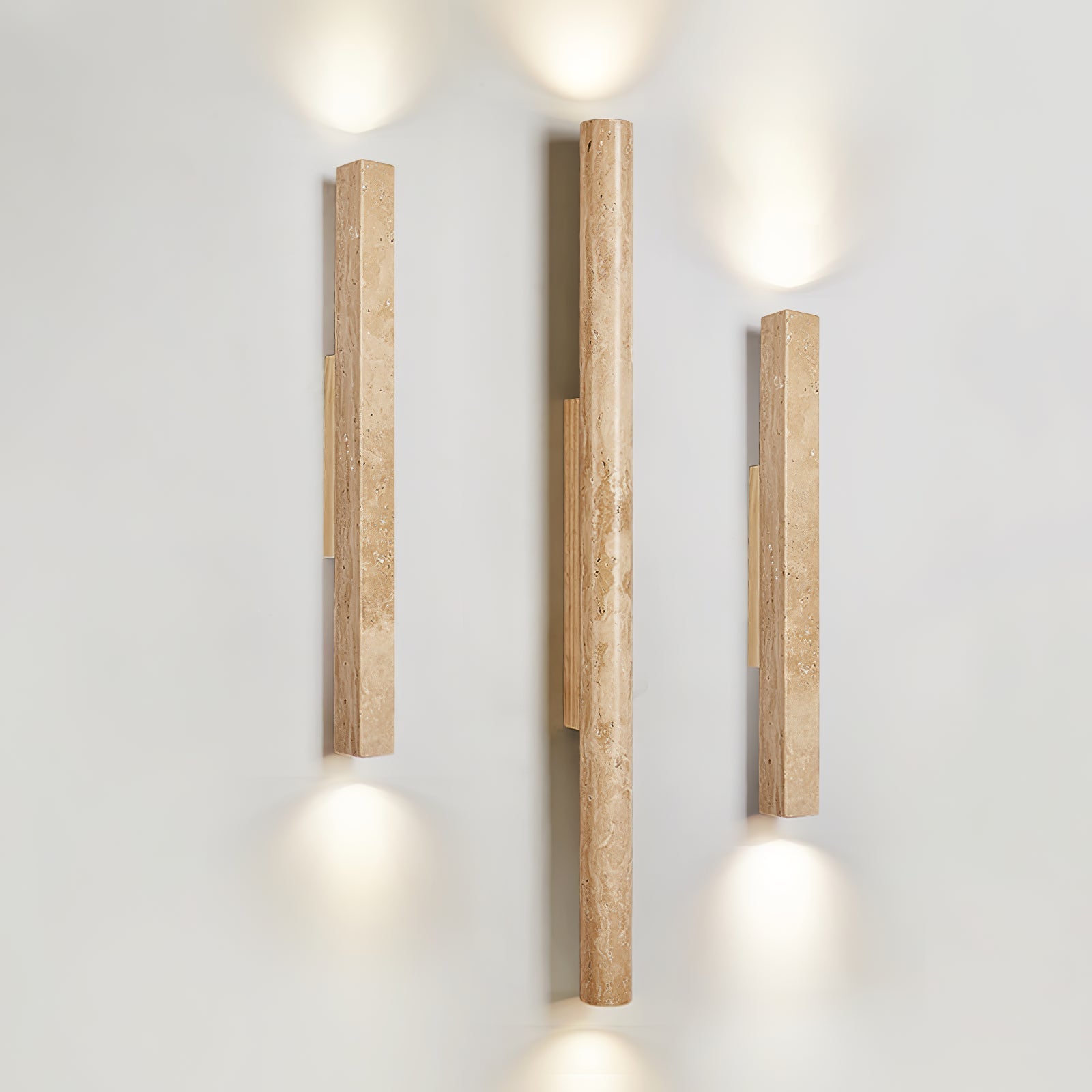 Cathais Minimalist Travertine Wall Light - Blowlighting