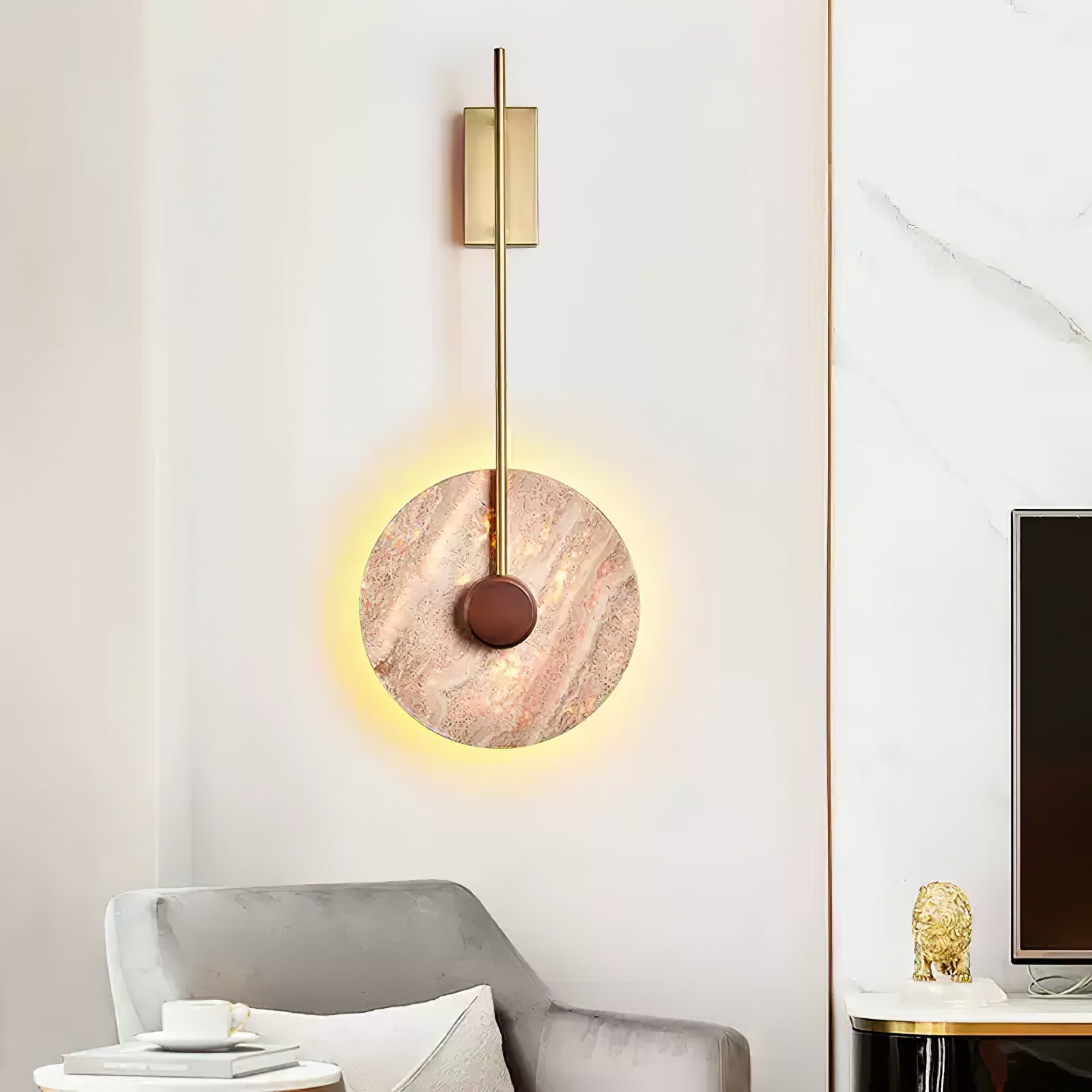 Visolia Travertine Wall Light - Blowlighting