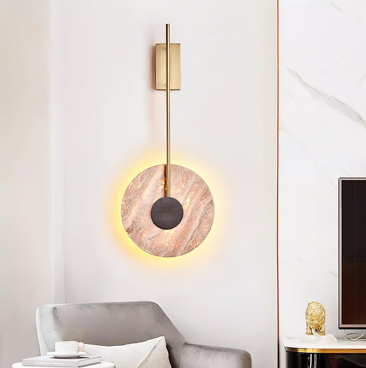 Visolia Travertine Wall Light - Blowlighting