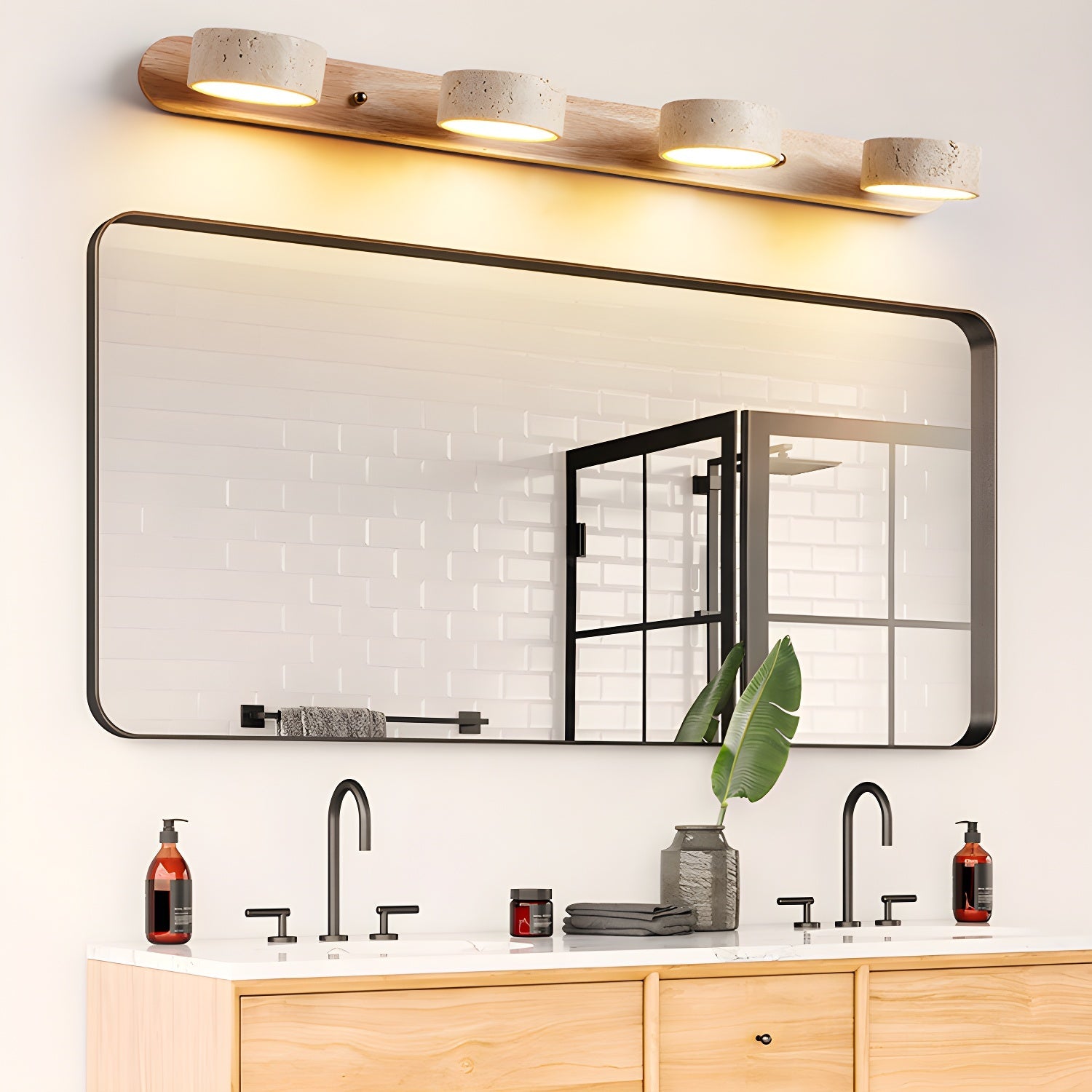 Voloreth Minimalist Travertine Wall Light - Blowlighting