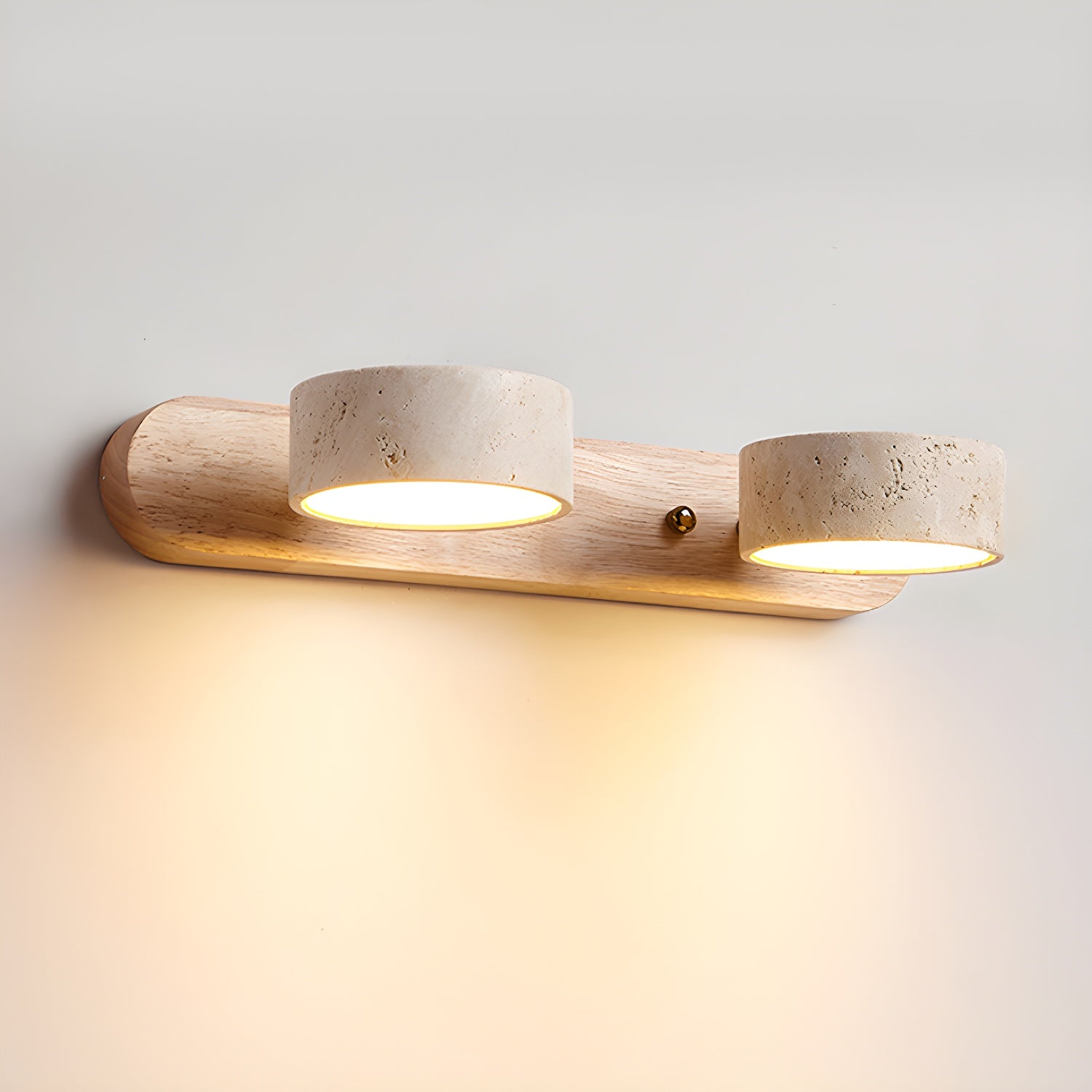 Voloreth Minimalist Travertine Wall Light - Blowlighting