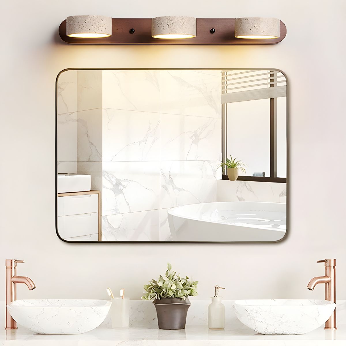 Voloreth Minimalist Travertine Wall Light - Blowlighting