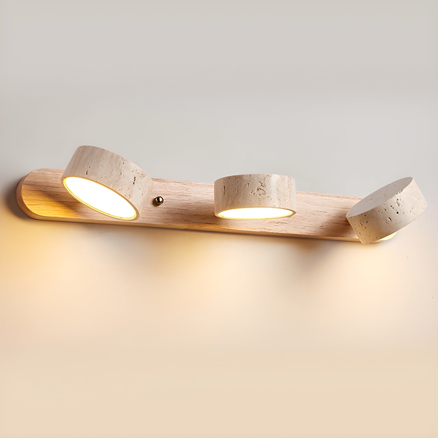 Voloreth Minimalist Travertine Wall Light - Blowlighting