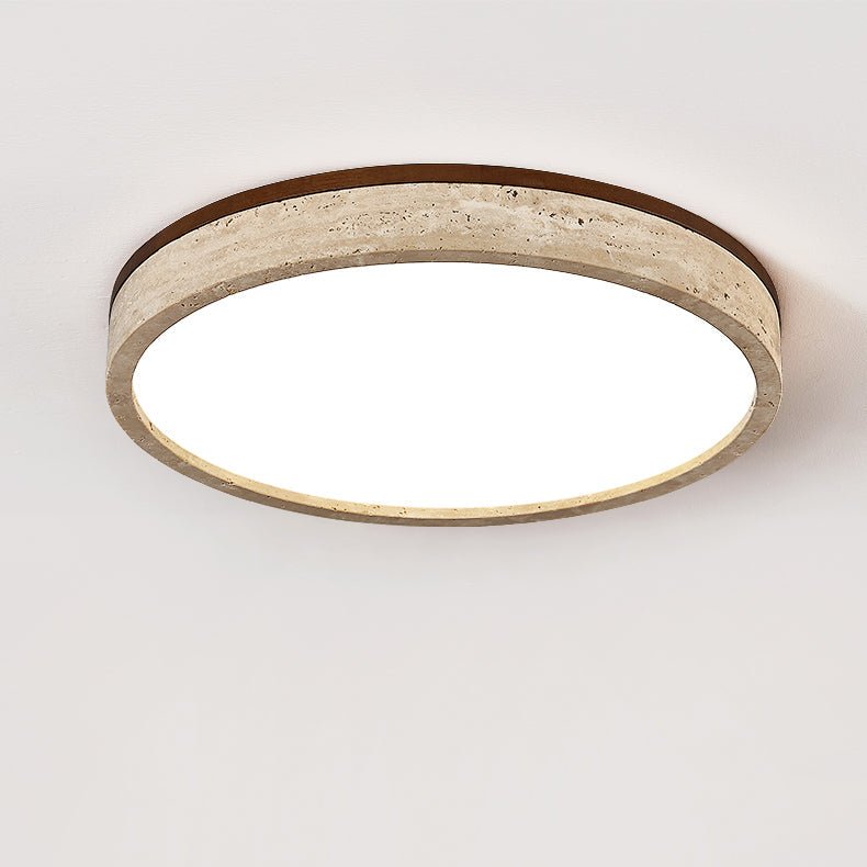 Travertine Halo Round Ceiling Lamp - Vakkerlight