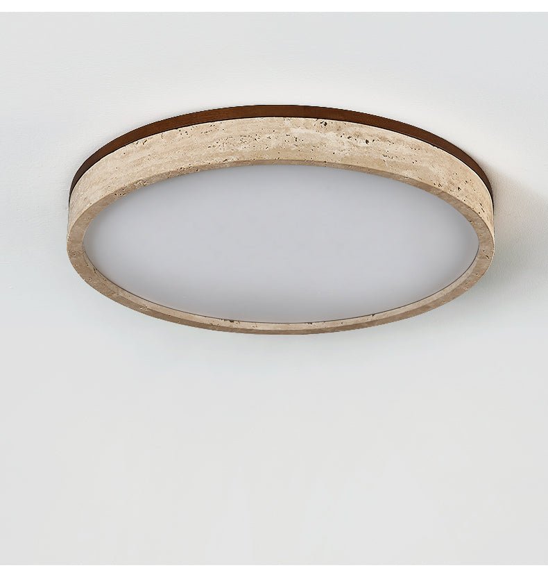 Travertine Halo Round Ceiling Lamp - Vakkerlight