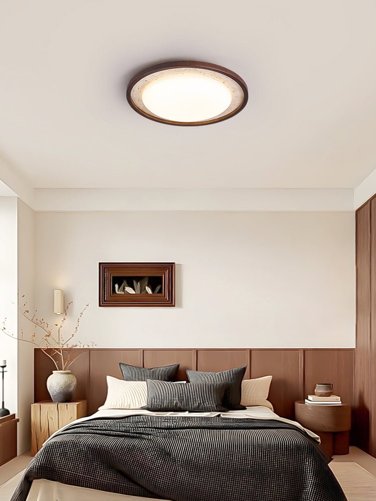 Travertine Wood Ceiling Light - Vakkerlight